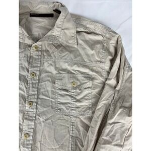 Perry Ellis Mens XL Casual Button Up Shirt Collared‎ Long Sleeve Pockets